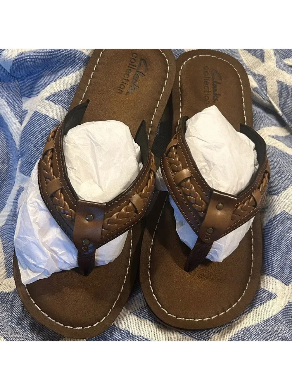 Clarks Tan Leather Sandals Size 8 Brown Black Clarks Boho Sandals